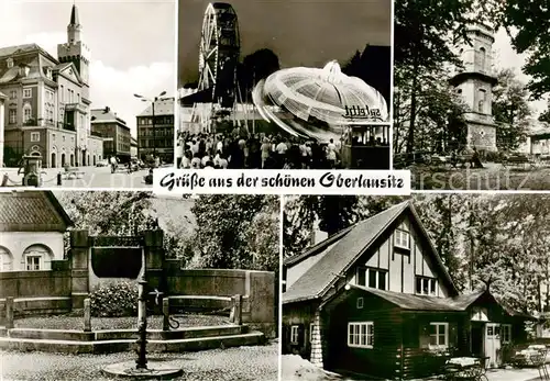 AK / Ansichtskarte Oberlausitz_Region Rathaus Loebau Volksfest Jacobimarkt Neugersdorf Turm auf dem Kottmar Gruendungsgaststaette am Buettnerborn Blockhaus zum Waldfrieden Oberlausitz_Region