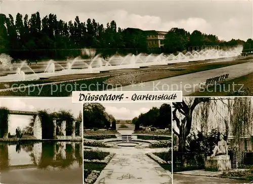 AK / Ansichtskarte Duesseldorf Gartenstadt Park Details Duesseldorf
