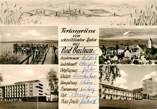 AK / Ansichtskarte Bad_Buchau_Federsee Seepartie Kirche Sanatorium Bad_Buchau_Federsee