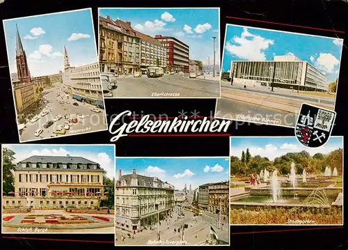 AK / Ansichtskarte Gelsenkirchen Neumarkt Ebertstrasse Staedt Buehnen Schloss Berge Bahnhofsvorplatz Stadtgarten Gelsenkirchen