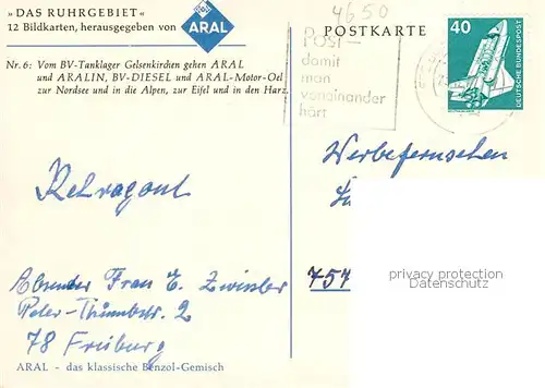 AK / Ansichtskarte Gelsenkirchen BV Tanklager Gelsenkirchen Gelsenkirchen