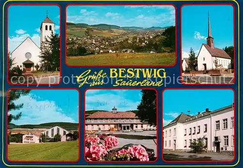 AK / Ansichtskarte Bestwig Panorama Schwestern der hl Maria Magdalena Postel Bergkloster Teilansichten Bestwig