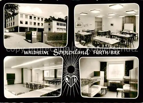 AK / Ansichtskarte Fuerth_Bayern Waldheim Sonnenland Gastraeume Zimmer Fuerth Bayern