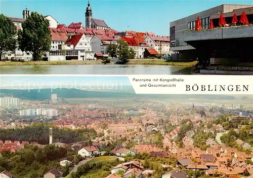 AK / Ansichtskarte Boeblingen Panorama mit Kongresshalle Fliegeraufnahme Boeblingen