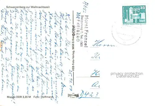 AK / Ansichtskarte Schwarzenberg__Erzgebirge Gasse Pferdekutsche 