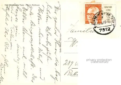 AK / Ansichtskarte Kirchheim_Teck Beim Rathaus Kirchheim Teck