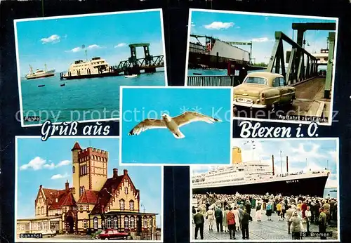 AK / Ansichtskarte Blexen Faehre Auffahrt zur Faehre Bahnhof TS Bremen Blexen