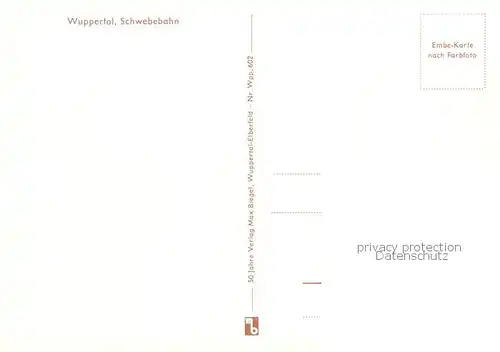 AK / Ansichtskarte Wuppertal Schwebebahn Wuppertal