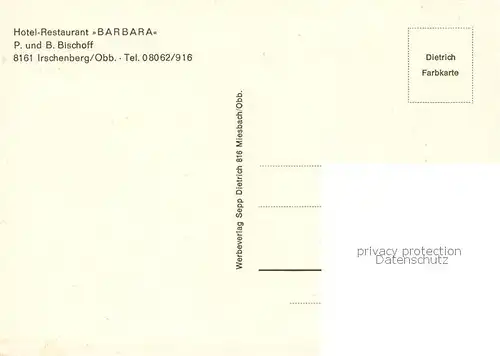 AK / Ansichtskarte Irschenberg Hotel Restaurant Barbara Irschenberg