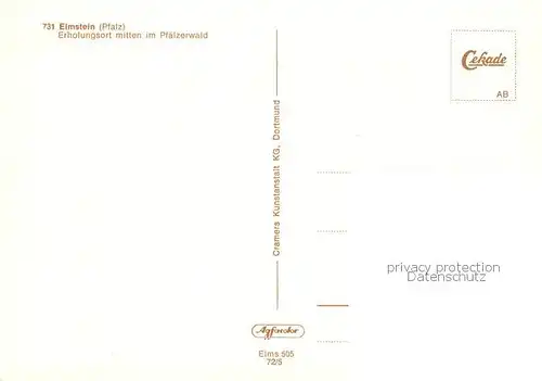 AK / Ansichtskarte Elmstein Fliegeraufnahme mit Kirche Elmstein