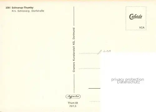 AK / Ansichtskarte Schnarup Thumby Dorfstrasse Schnarup Thumby