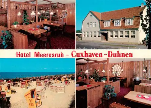 AK / Ansichtskarte Duhnen_Cuxhaven Hotel Meeresruh Gastraeume Strand 
