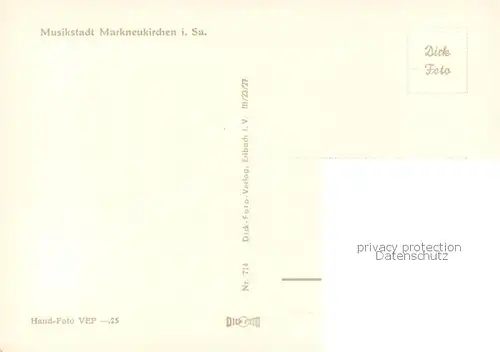 AK / Ansichtskarte Markneukirchen Panorama Brunnen Schloss Markneukirchen