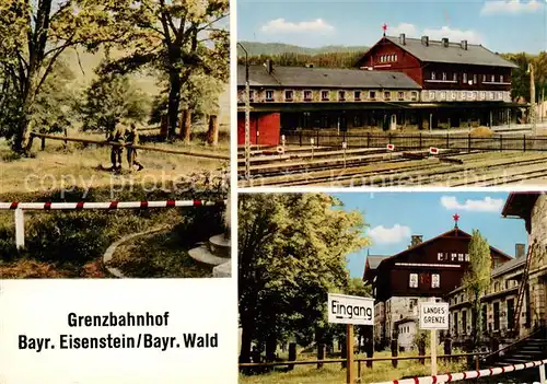 AK / Ansichtskarte Bayrisch_Eisenstein Grenzbahnhof Landesgrenze Wachtposten Bayrisch_Eisenstein