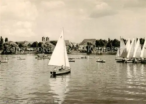 AK / Ansichtskarte Muenster__Westfalen Aa See Segelboote 
