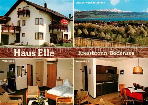 AK / Ansichtskarte Kressbronn_Bodensee Haus Elle Wohnung I und II Ansicht  Kressbronn Bodensee