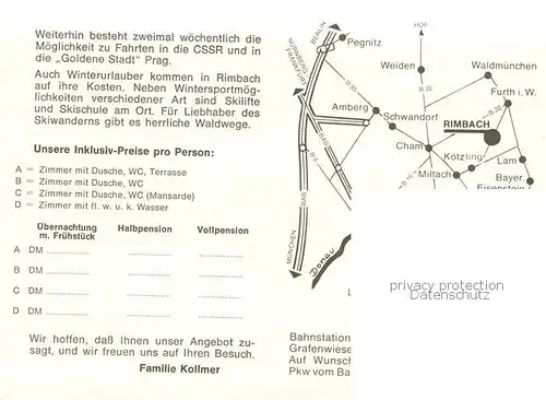 AK / Ansichtskarte Rimbach_Bayrischer_Wald Kollmerhof Panorama Gastraum Bar Rimbach_Bayrischer_Wald