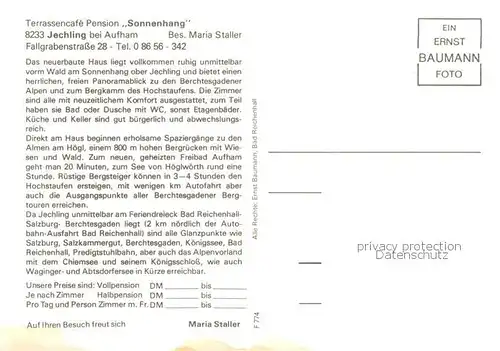AK / Ansichtskarte Jechling Terrassencafe Pension Sonnenhang Gastraeume Zimmer Panorama Jechling