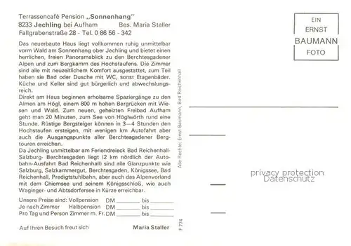 AK / Ansichtskarte Jechling Terrassencafe Pension Sonnenhang Gastraeume Zimmer Panorama Jechling