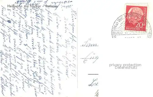 AK / Ansichtskarte Heilbronn_Neckar Rathaus Heilbronn Neckar