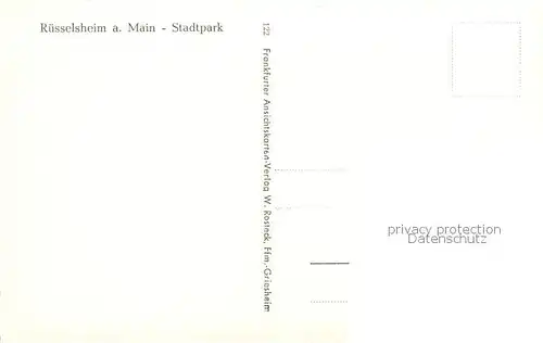 AK / Ansichtskarte Ruesselsheim_Main Stadtprk Ruesselsheim Main