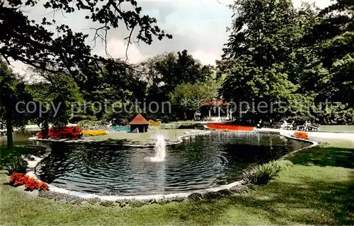 AK / Ansichtskarte Ruesselsheim_Main Stadtpark Teich Ruesselsheim Main