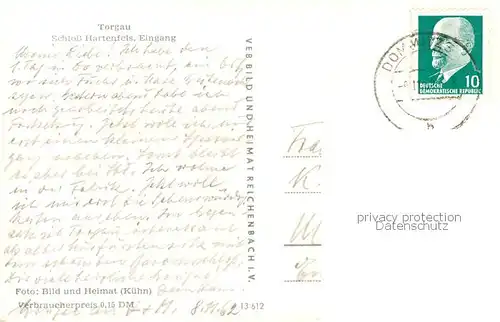 AK / Ansichtskarte Torgau Schloss Hartenfels Eingang Torgau