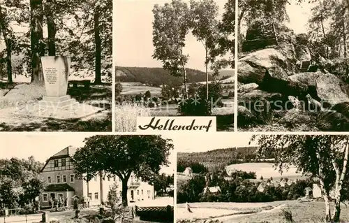 AK / Ansichtskarte Hellendorf_Bahratal Gedenkstaette Teilansichten Hellendorf_Bahratal