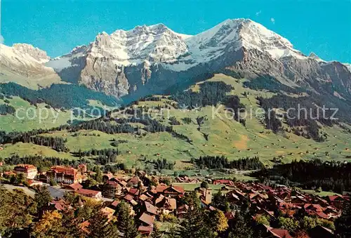 AK / Ansichtskarte Adelboden_BE Fliegeraufnahme mit Kleinlohner Grosslohner Tschingelochtighorn 