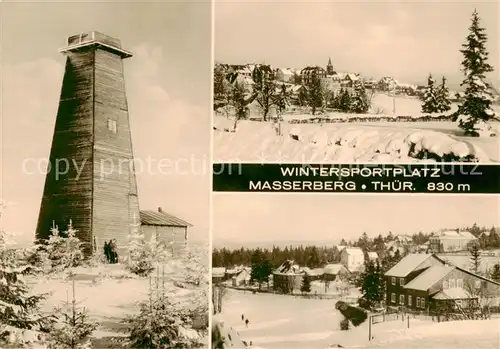 AK / Ansichtskarte Masserberg Aussichtsturm Winterpanorama Masserberg