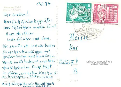 AK / Ansichtskarte Rastenberg Blick vom Burgberg Rastenberg