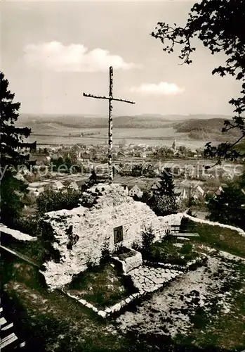 AK / Ansichtskarte Burg_Greene_Kreiensen Bundesweihestaette Ehrenturm der deutschen Kriegsgefangenen Fliegeraufnahme 