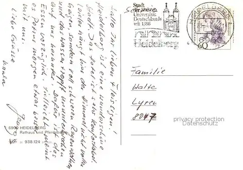 AK / Ansichtskarte Heidelberg_Neckar Rathaus und Pferdebahn Heidelberg Neckar