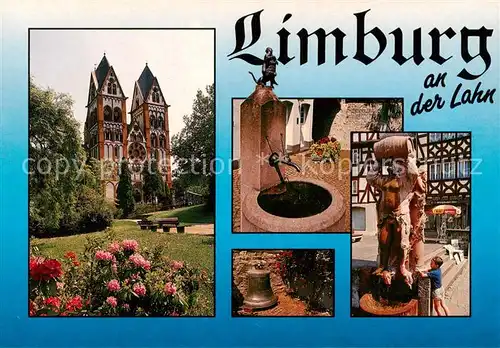 AK / Ansichtskarte Limburg_Lahn Kirche Brunnen Glocke Skulptur Limburg_Lahn