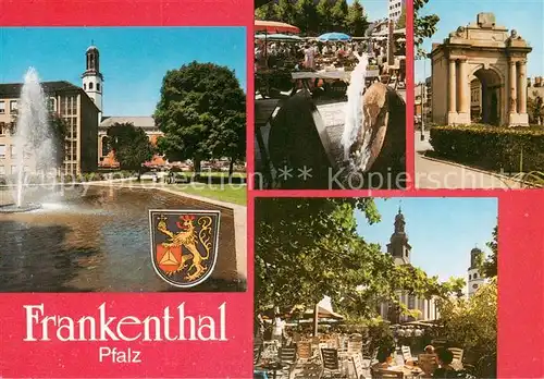 AK / Ansichtskarte Frankenthal__Pfalz Springbrunnen Kirche Markt  