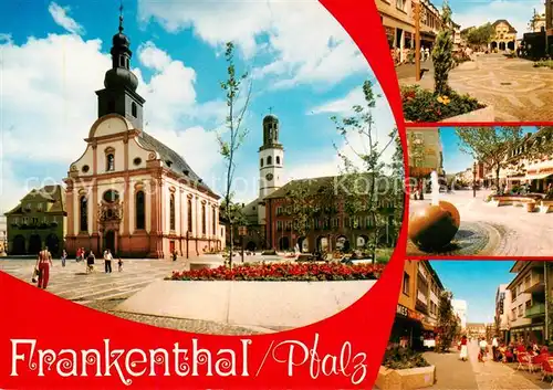 AK / Ansichtskarte Frankenthal__Pfalz Kirche Fussgaengerzone 