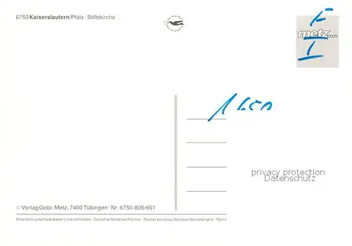 AK / Ansichtskarte Kaiserslautern Stiftskirche Kaiserslautern