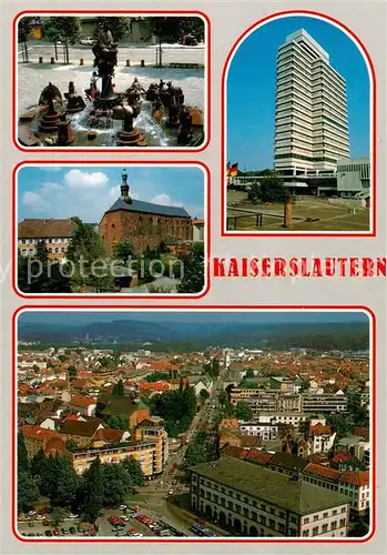 AK / Ansichtskarte Kaiserslautern Rathaus Brunnen Kirche Panorama Kaiserslautern