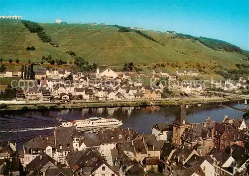 AK / Ansichtskarte Zell_Mosel Fliegeraufnahme mit Stadtteil Kaimt Zell_Mosel