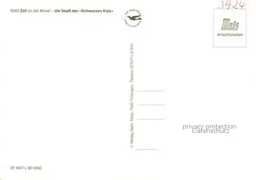 AK / Ansichtskarte Zell_Mosel Mosel und Strassenpartien Zell_Mosel