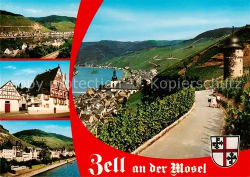 AK / Ansichtskarte Zell_Mosel Teilansichten Panorama Zell_Mosel