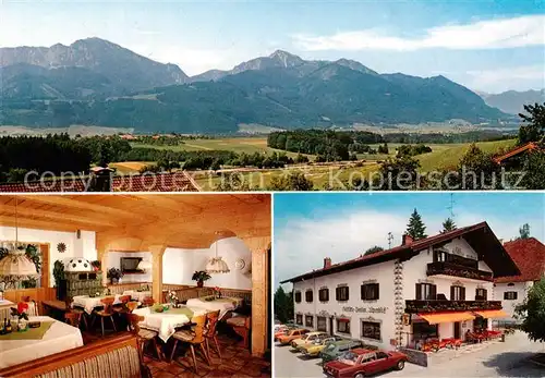 AK / Ansichtskarte  Bernhaupten Gasthof Pension Alpenblick Landschaftspanorama Alpen Bernhaupten