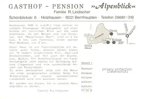 AK / Ansichtskarte 73834102 Bernhaupten Gasthof Pension Alpenblick Landschaftspanorama Alpen Bernhaupten