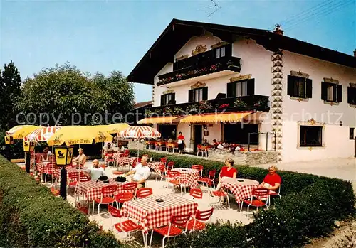 AK / Ansichtskarte  Bernhaupten Gasthof Pension Alpenblick Terrasse Bernhaupten