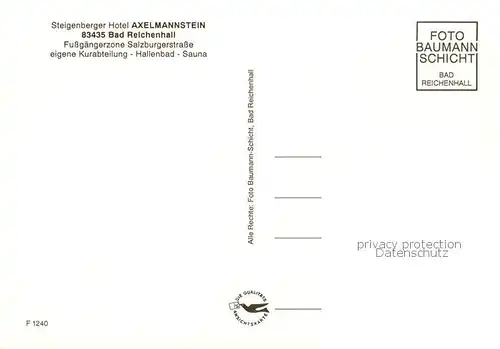 AK / Ansichtskarte Bad_Reichenhall Steigenberger Hotel Axelmannstein Bad_Reichenhall