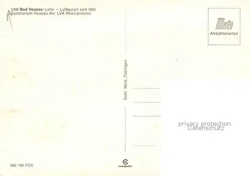 AK / Ansichtskarte Bad_Nassau Sanatorium Nassau der LVA Rheinprovinz Bad_Nassau