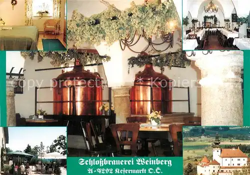 AK / Ansichtskarte Kefermarkt Schlossbrauerei Weinberg Gasthaus Biergarten  Kefermarkt