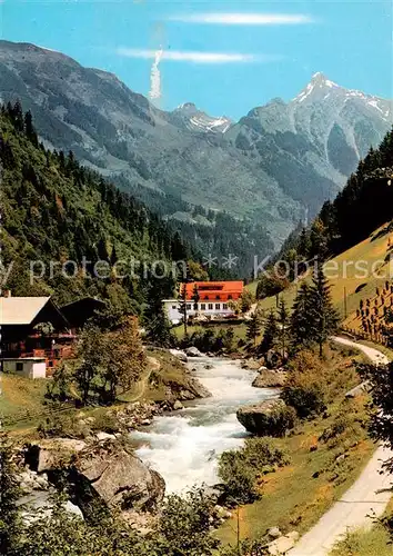 AK / Ansichtskarte Mayrhofen_Zillertal_AT Gasthof Pension Zillergrund mit Brandbergkolm 