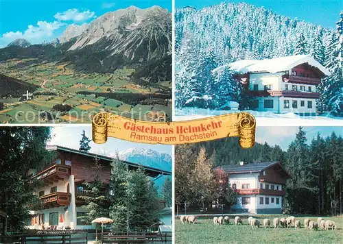 AK / Ansichtskarte Ramsau_Berchtesgaden Fliegeraufnahme Gaestehaus Heimkehr Gudrun Schrempf Ramsau Berchtesgaden