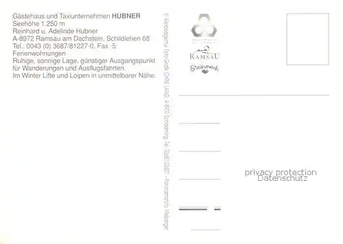 AK / Ansichtskarte Ramsau__Berchtesgaden Gaestehaus Hubner Zimmer Dachstein Panorama 